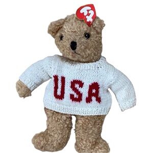 1992 Baby Curly America The Beautiful Light Tan Brown Plush Stuffed Animal Toy